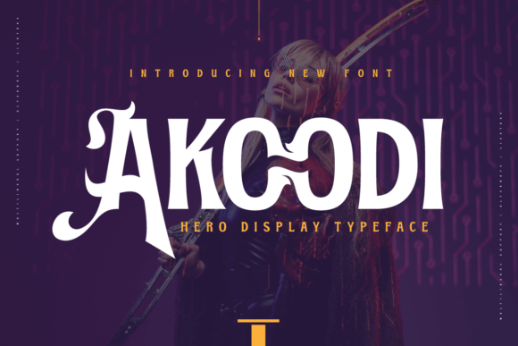 Akoodi: A Superhero Display Font for Bold Visual Identity