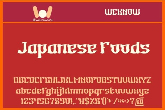 Japanese Foods: A Bold Display Font for Modern Brands