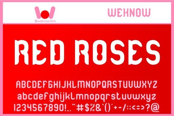 Red Roses: A Modern Gothic Font for Bold Designs